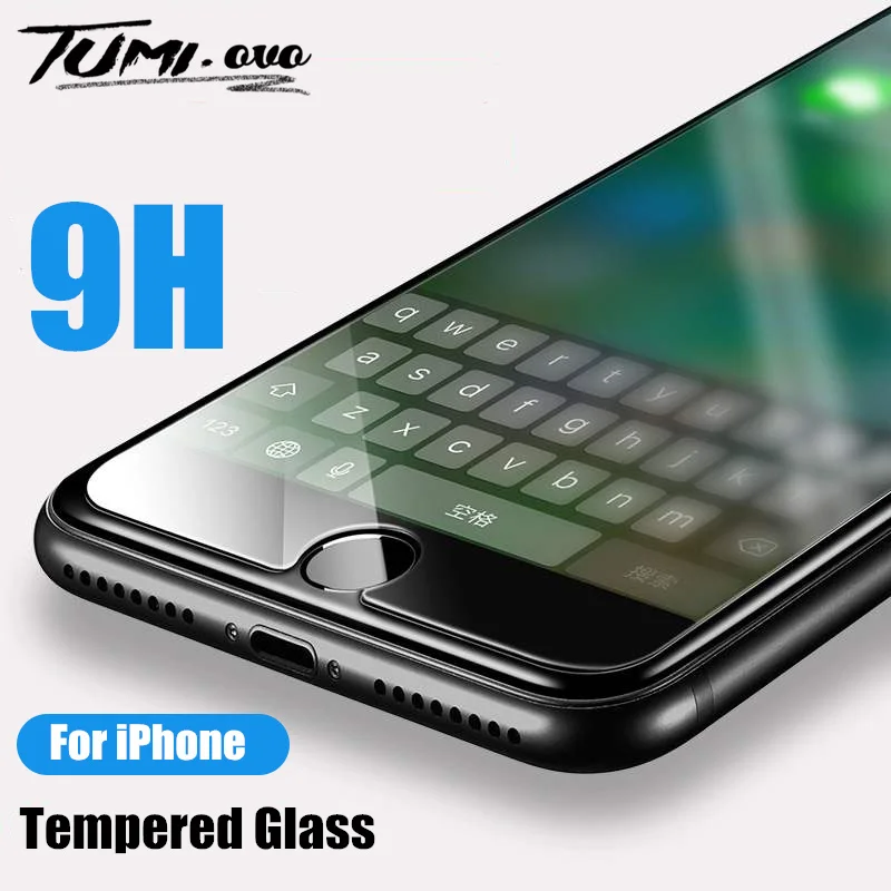 Screen Protector Tempered Glass For iPhone X XS Max XR 8 6 6S 7 Plus 7Plus 5 5S 5C 5SE 4 4S Glass on iphone 7 8 Protective Film