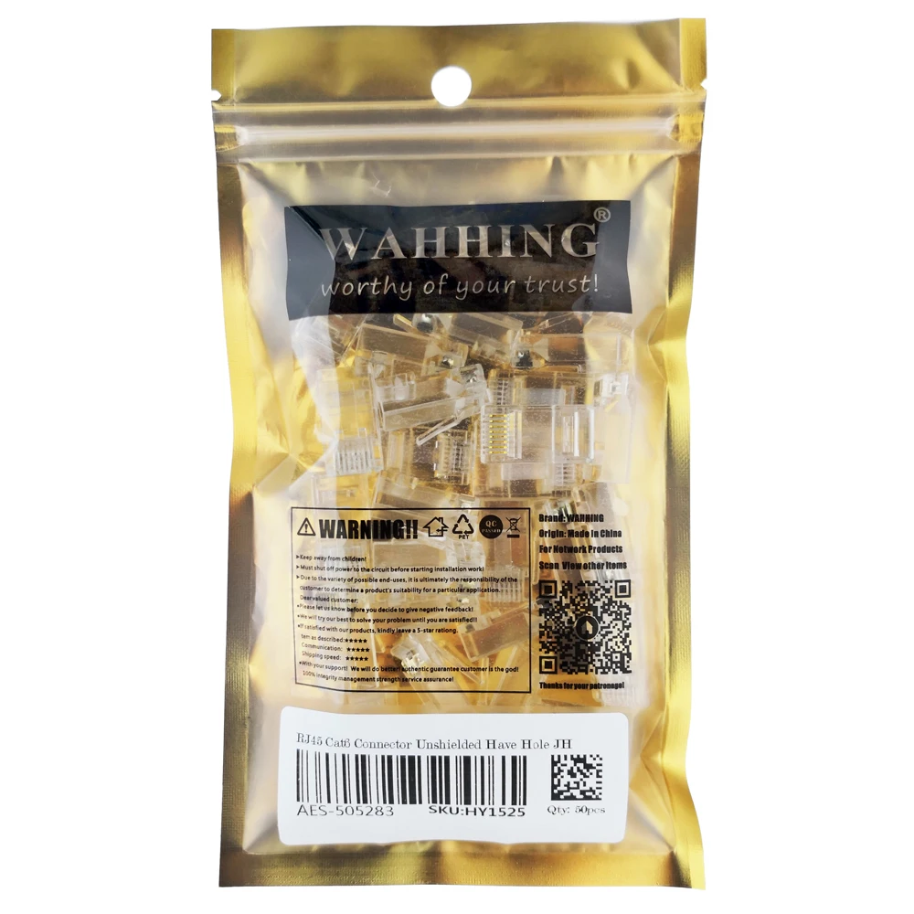 RJ45 разъем cat5e Cat6 Сетевой разъем 8P8C Неэкранированные модульные rj45 вилки utp клеммы имеют отверстие HY1525