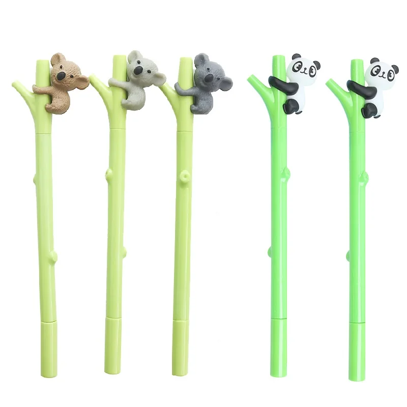 5 pcs Climbing tree gel pen Cute Panda Koala 0.5mm ballpoint Black color ink pens Stationery Office School supplies Canetas F796