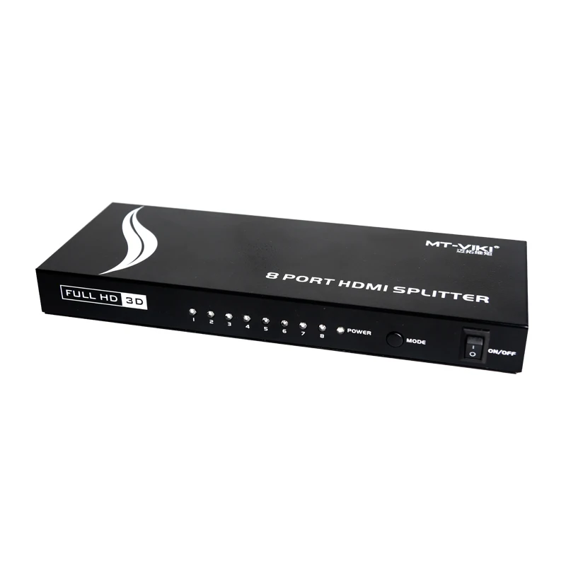 

MT-VIKI 8 Port HDMI Splitter Box 1 into 8 HD Distributor Support 1080p 4k*2k 3D Send 1 HDMI Video to 8 TV LCD Monitors SP108M