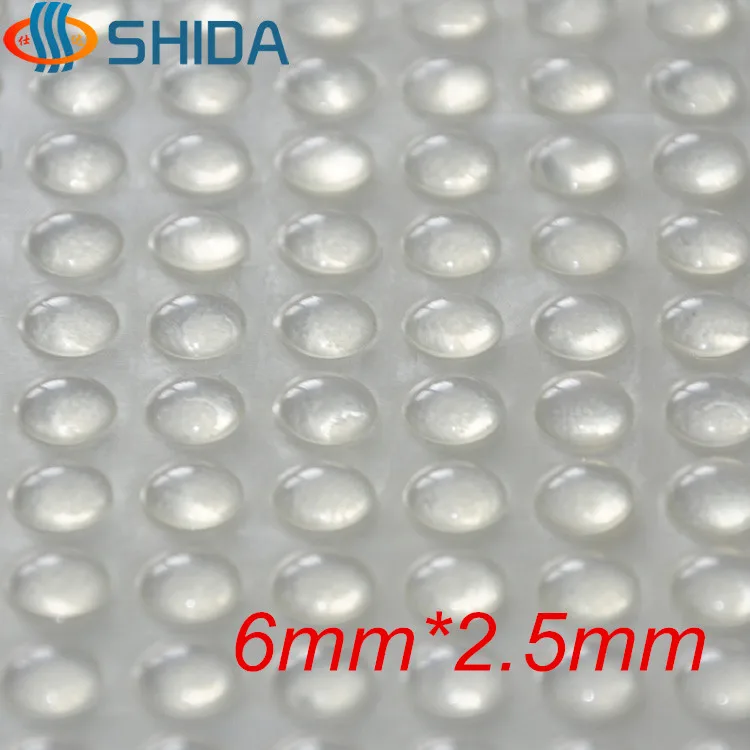 500 PCS 6mm*2.5mm Clear Soft Self Adhesive Anti Slip Bumpers Silicone Rubber Feet Pads,Rounded Sticky Silicone Furniture Pads