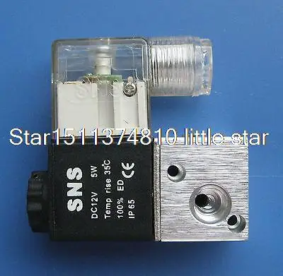 

SNS 3V1-06 5W 120mA DC 12V Two Position Three Way Pneumatic Solenoid Valve