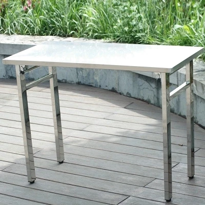 Folding Stainless Steel Table, Workbench Training Table, Conference Dining Table