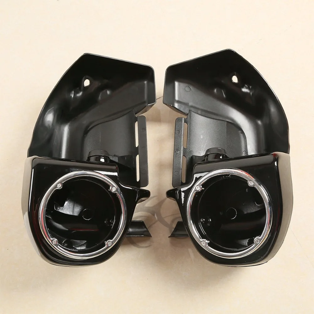 Motorcycle Lower Vented Leg Fairing With Speaker Box Pods For Harley Touring Road King Street Glide Electra Glide 1983-2013