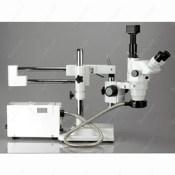 Boom Stand -AmScope Supplies 2X-45X Trinocular Stereo Boom Microscope + 3MP Camera