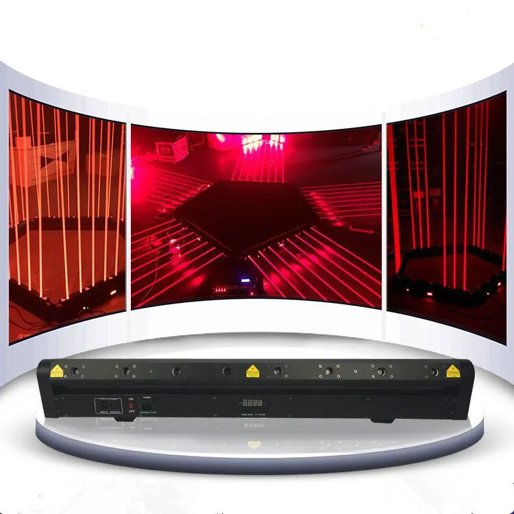 High quality Eight head projector eight eye laser light moving head scan wedding show equipment bar KTV stage lights