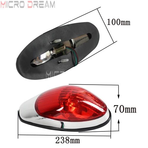 Imagen 2 del producto Luz trasera de motocicleta para Yamaha Suzuki Honda Shadow v-star Kawasaki Vulcan 900 1500 VN900C Harley Crusiser luz trasera lámpara de parada