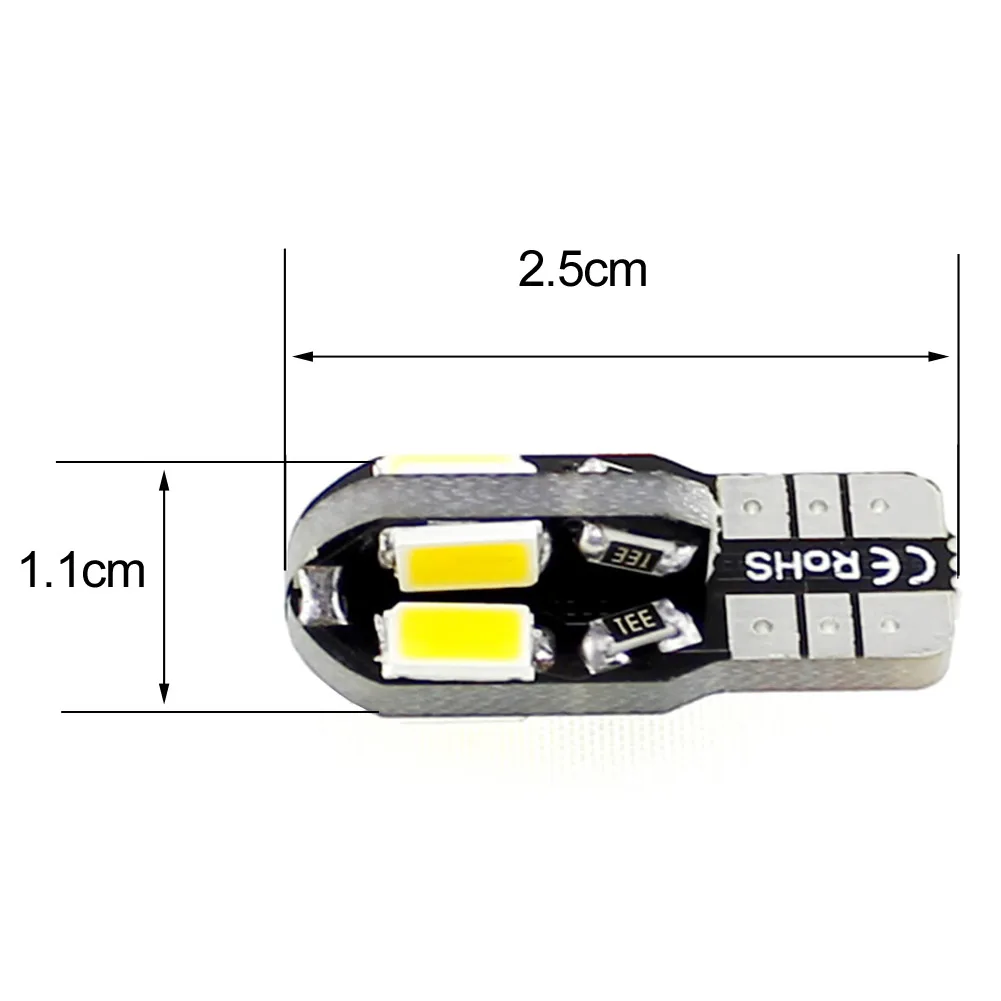 10PCS T10 5730 SMD 8 LED Light Bulb 194 168 W5W DC 12V Auto Car Interior Wedge Side Light signal Lamp Bulb White