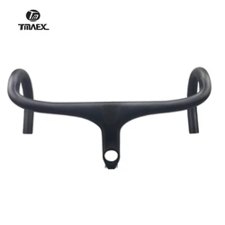 Integrated Road Bike Handlebar with Stem, Super Light, 100% Full Carbon Fiber, Cycling Parts, New Model