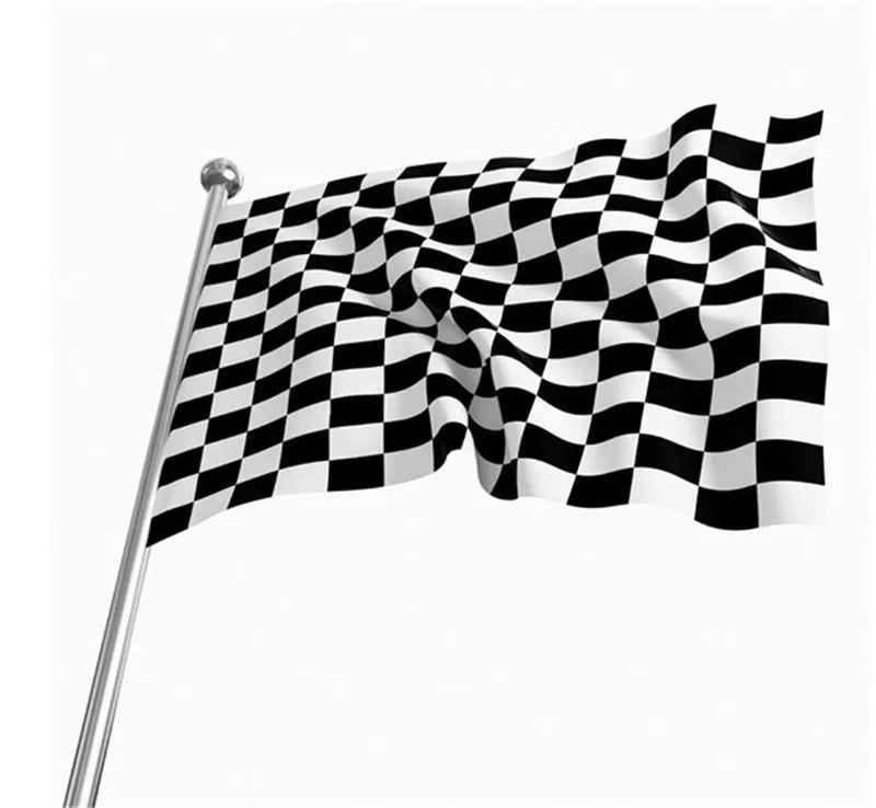 90cmx150cm Large Racing Checkered Flag Home Decor Polyester High Quality Finish Line Banner 3x5 FT