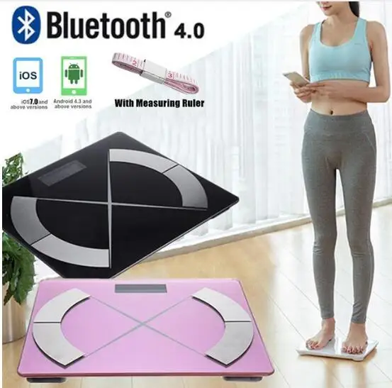 

Body Fat Scale Floor Scientific Electronic LED Digital Weight Bathroom Household Balance Bluetooth APP Android or IOS