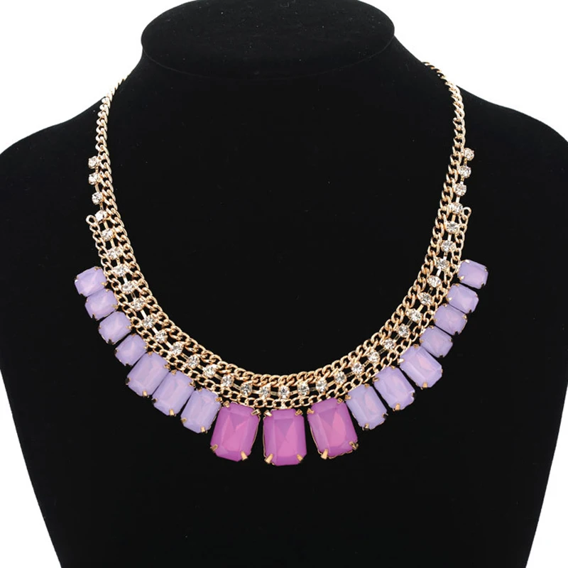 Necklaces Jewelry big crystal rhinestone necklace fashion jewelry for women party 102 #N070