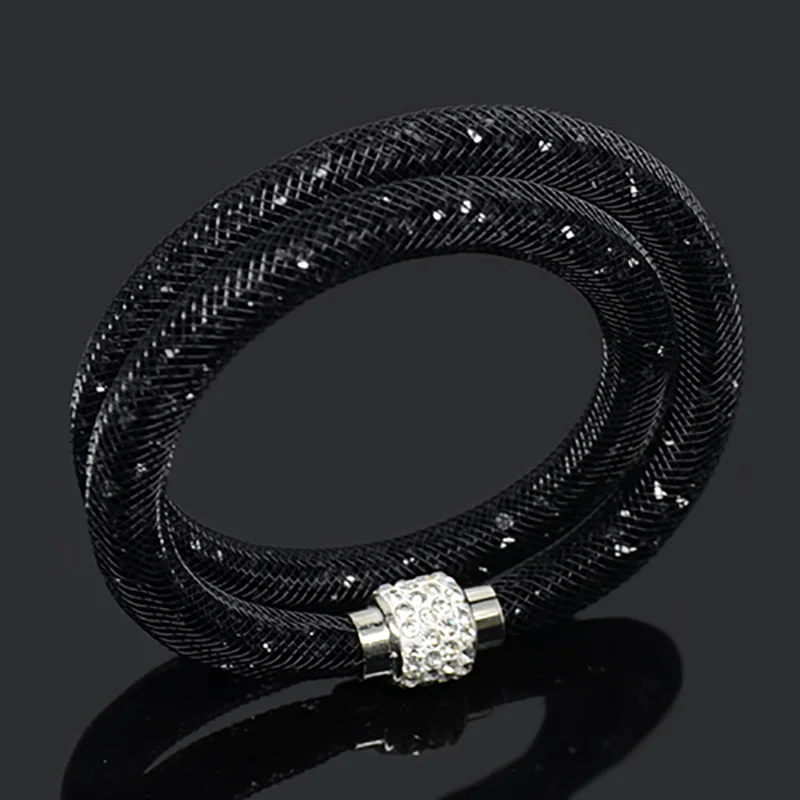 LFPU Mesh Net Double Bracelet Fashion Multicolor Charm Crystal Hot Sale Bracelets For Women Jewelry