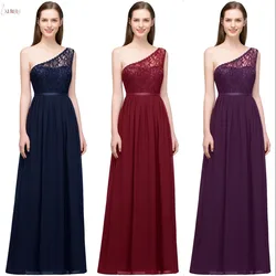 Burgundy Navy Blue Purple Chiffon Long Bridesmaid Dresses Sleeveless Wedding Party Guest Dress robe demoiselle d'honneur