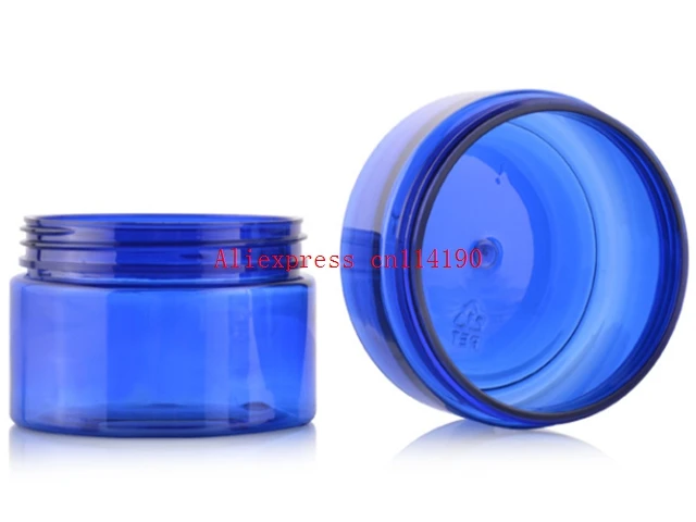 Botellas de plástico vacías para mascarilla, frascos para cosméticos, envases para crema para el cuidado de la piel, lata de 100ml, color azul redondo, 100g, novedad