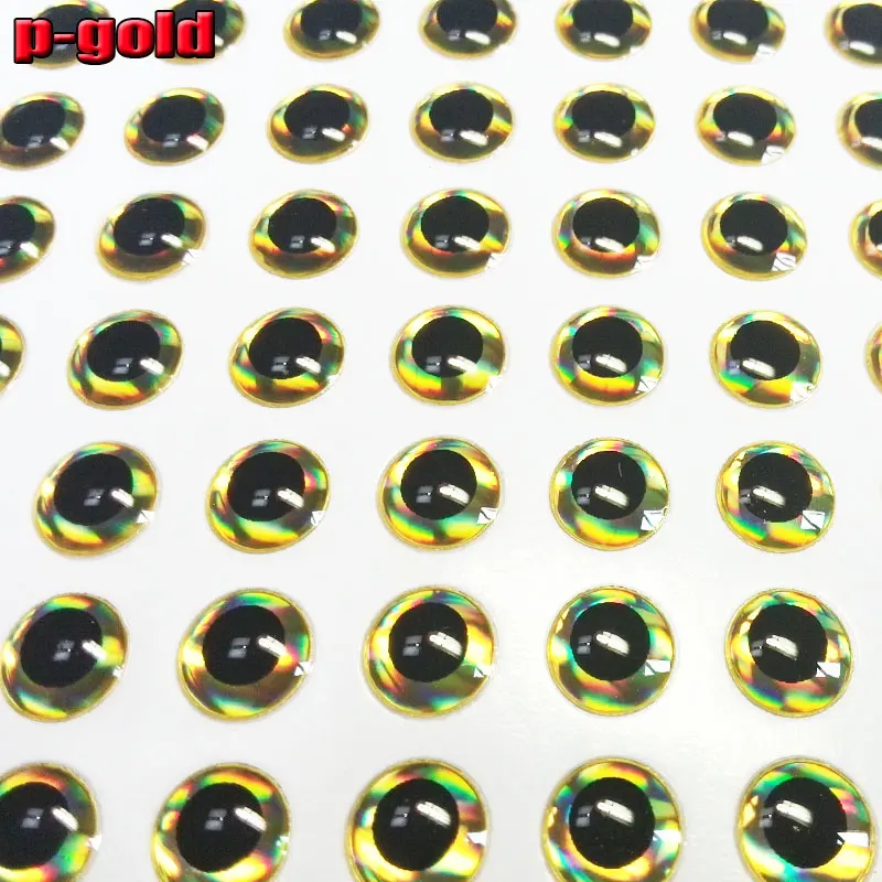 

NEW 2023High-quality GOLD 3D fishing lure eyes no-easy to move soft glue artificial fish eyes 1000pcs.lot