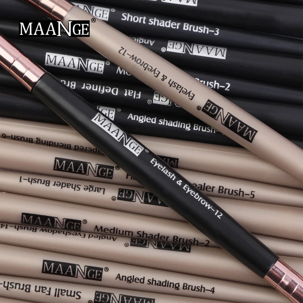 MAANGE New Make Up Brushes 5/15 PCS Professional Blending Eyeshadow Eyebrow Fan Brush For Makeup Beauty Set pincel Maquiagem