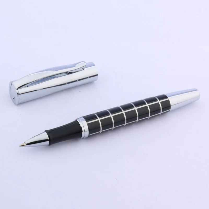 metal new 051 quadrilateral Grid lines Trim black Rollerball Pen