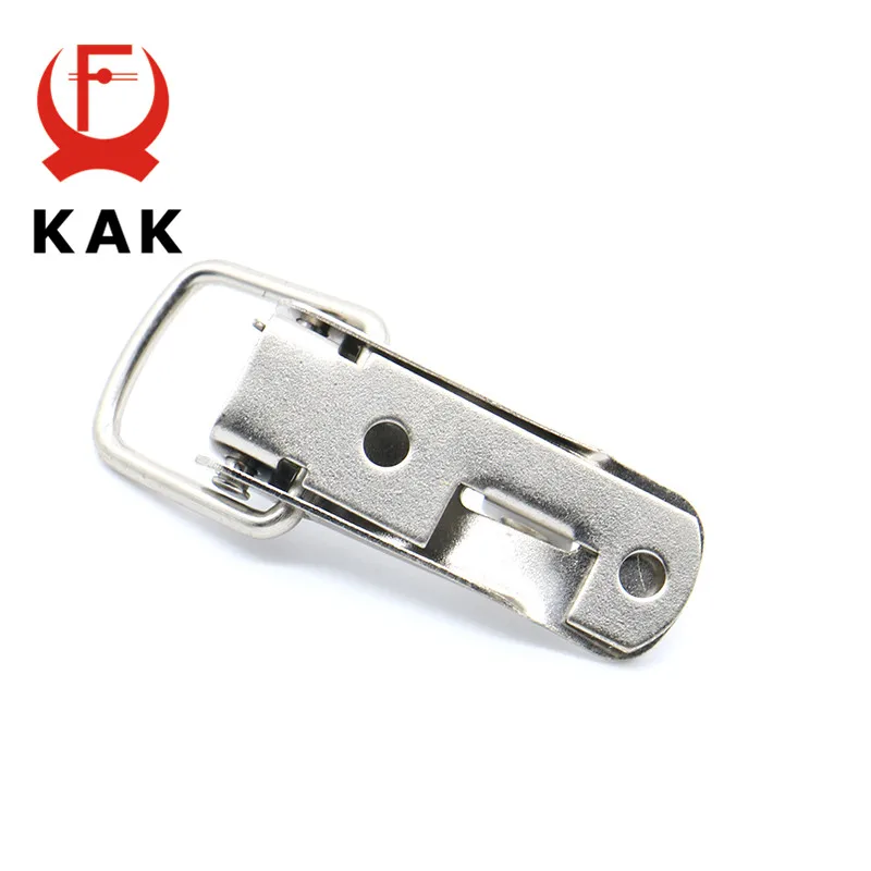 4PC KAK-J106 Cabinet Box Locks Spring Loaded Latch Catch Toggle 27*63 Iron Hasps For Sliding Door Window Furniture Hardware