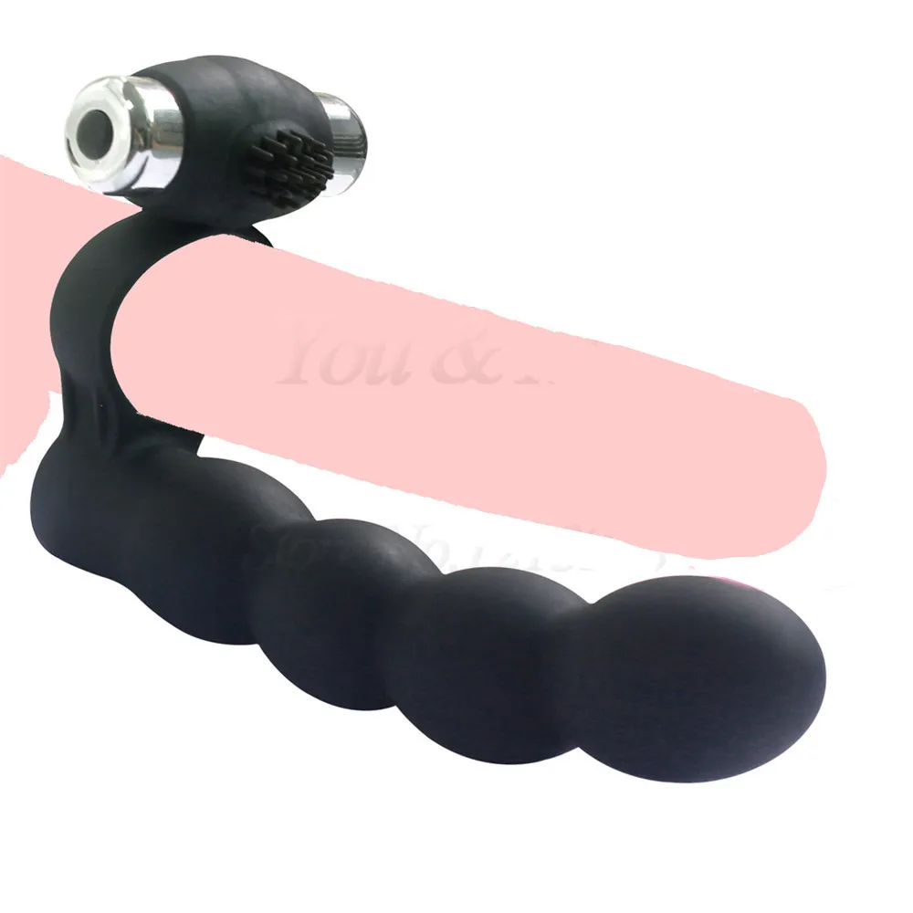 Anal Beads Penis Vibrating Ring Double Penetration Strapon Dildo G spot Vibrators Silicone Butt plug Adult Sex Toys For Couples