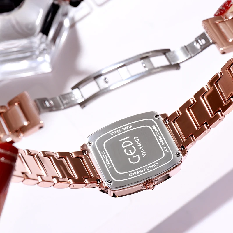 GEDI 高級ブランド星空女性の腕時計合金ストラップため Rosegold クォーツ腕時計女性の女性の腕時計 2019 女性時計トップ時間