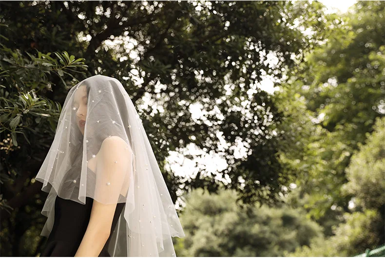 Velo blanco Retro para novia, accesorio de primavera y verano con apliques de flores y perlas, 2019 M, nuevo, 1,5