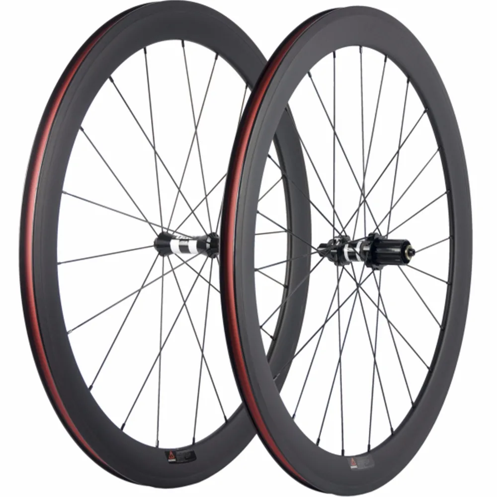 

700C Full Carbon Fiber Road Bike Carbon Wheels China 50mm Clincher Carbon Wheelset With DT350 Hub Basalt Brake Line