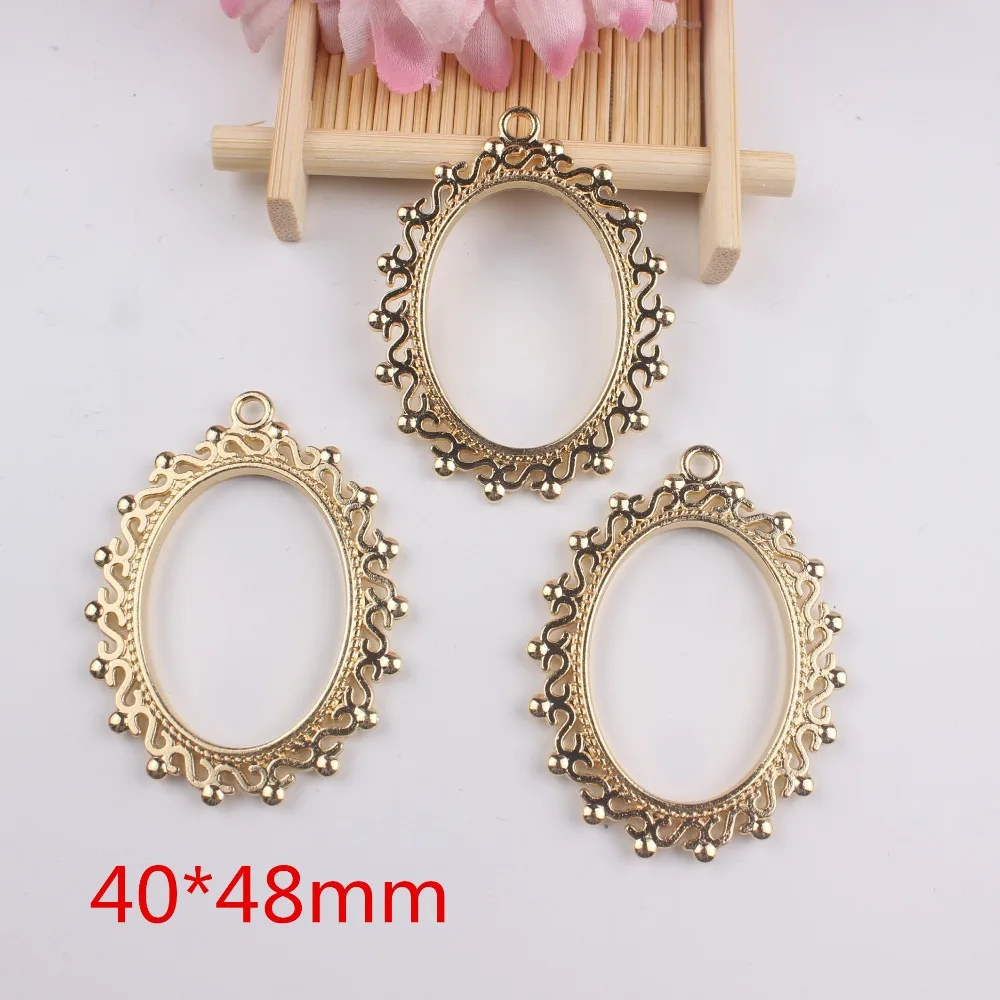 5pcs/lot  DIY metal frame hollow shape glue blank mirror shaped hot sale items