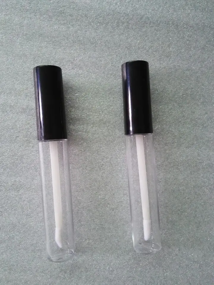 

10ml transparent lip cream tube with black top or lip honey or lip gloss oil tube can be used for cosmetic packing