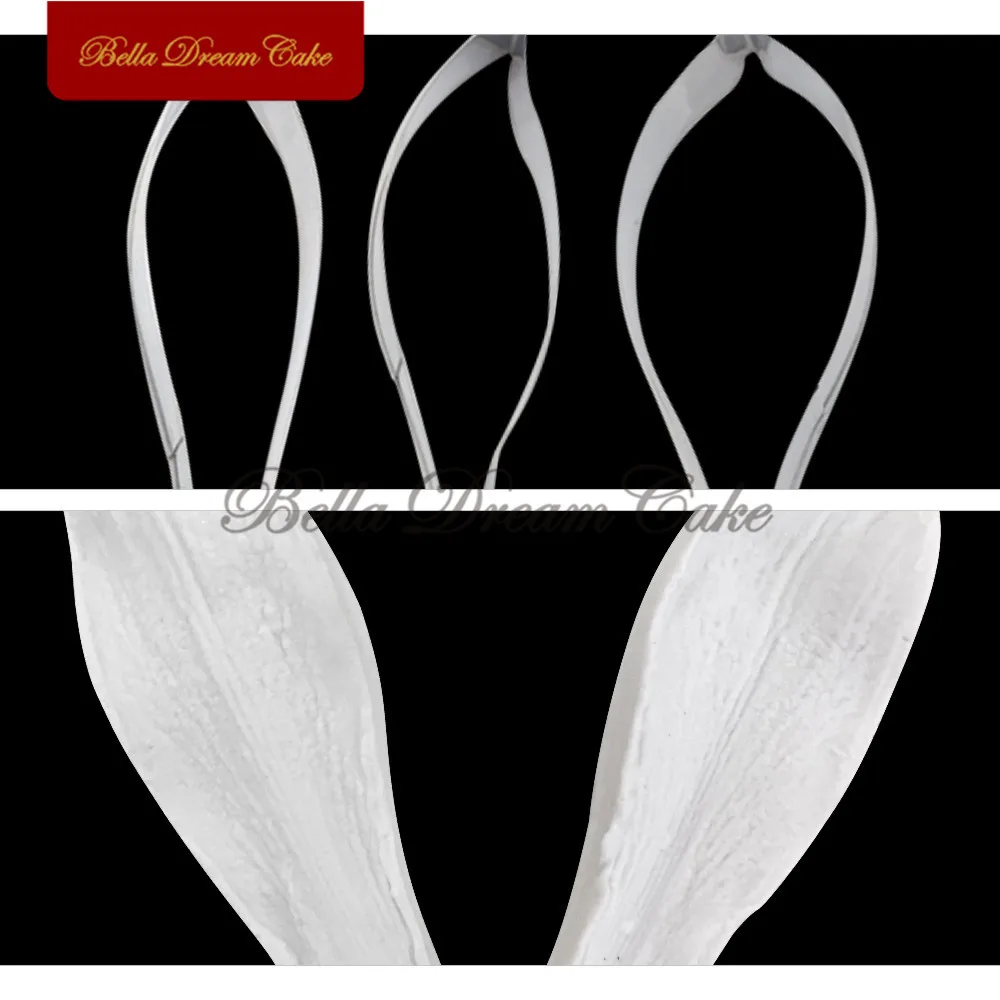 5pcs/set Amaryllis Petal Veiner Silicone Molds Stainless Steel Cutter Mold DIY Fondant Cake Decorating Tool Bakeware