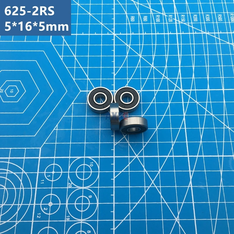 Miniature Deep Groove Ball Bearings 20pcs 625-2RS 625 5x16x5mm for Wire Electrical Discharge Machining (WEDM)