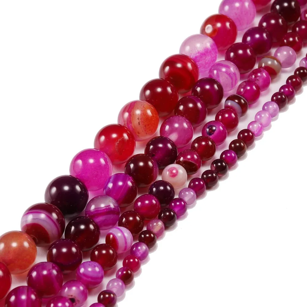 1strand/lot 4 6 8 10 12 mm Black Natural Stone Beaded Agates Yoga Spacer Round Beads For Jewelry Making DIY Necklaces Bracelets