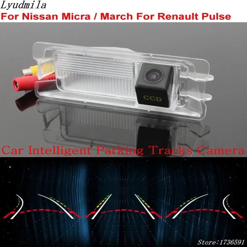 

Car Intelligent Parking Tracks Camera FOR Nissan Micra K12 K13 / March For Renault Pulse Car Back up Reverse Rear View Camera