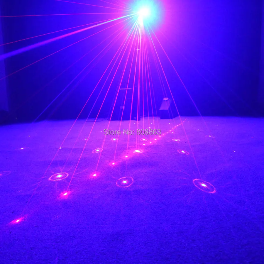 ESHINY Mini Blue Led R&B Laser 18 Patterns Projector Remote Club Bar DJ Dance Disco School Party Lighting Effect Light N6T126