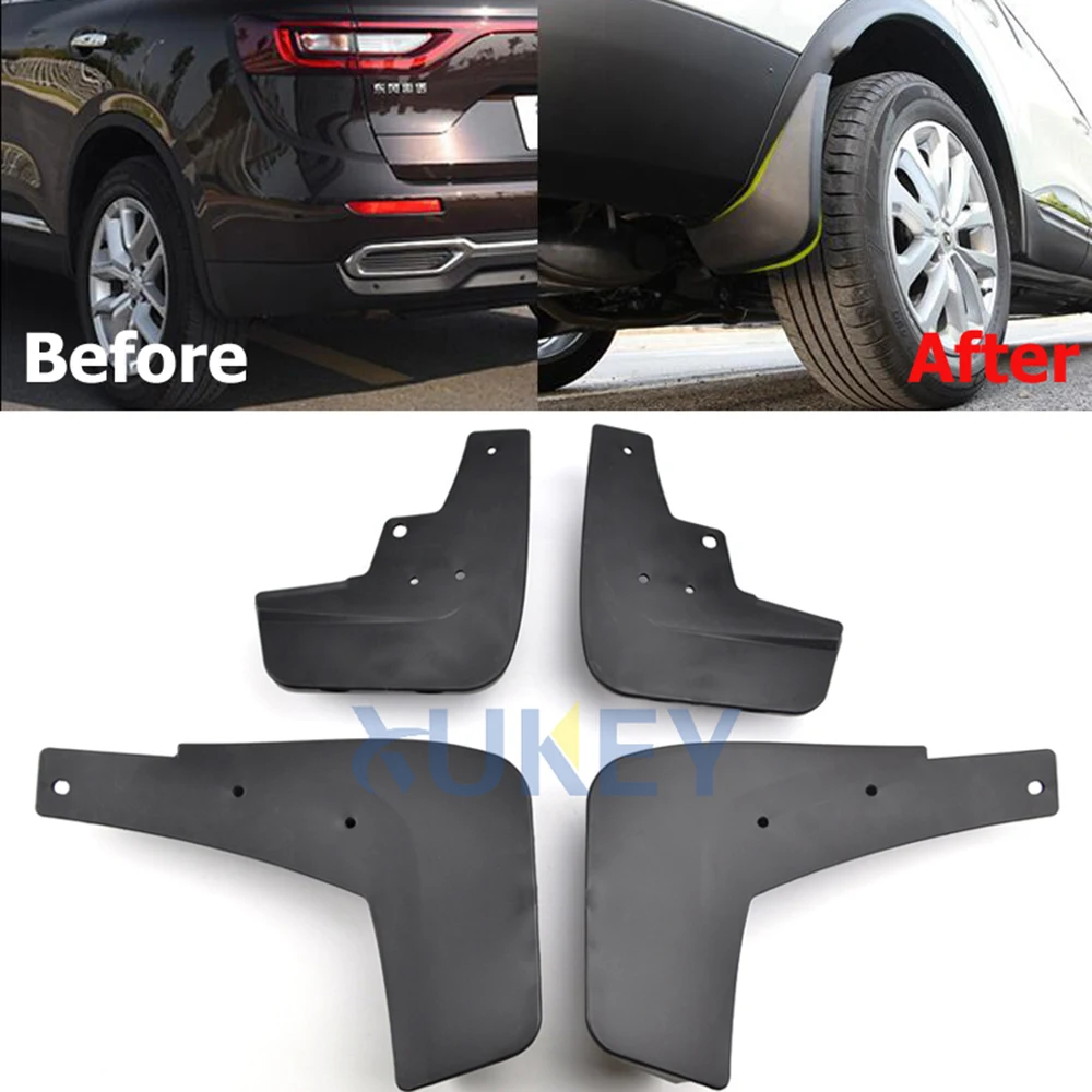 OE Styled Molded Car Mud Flaps For Renualt Koleos II 2016 2017 2018 2019 Sumsung QM6 Mudflaps Splash Guards Flap Mudguards