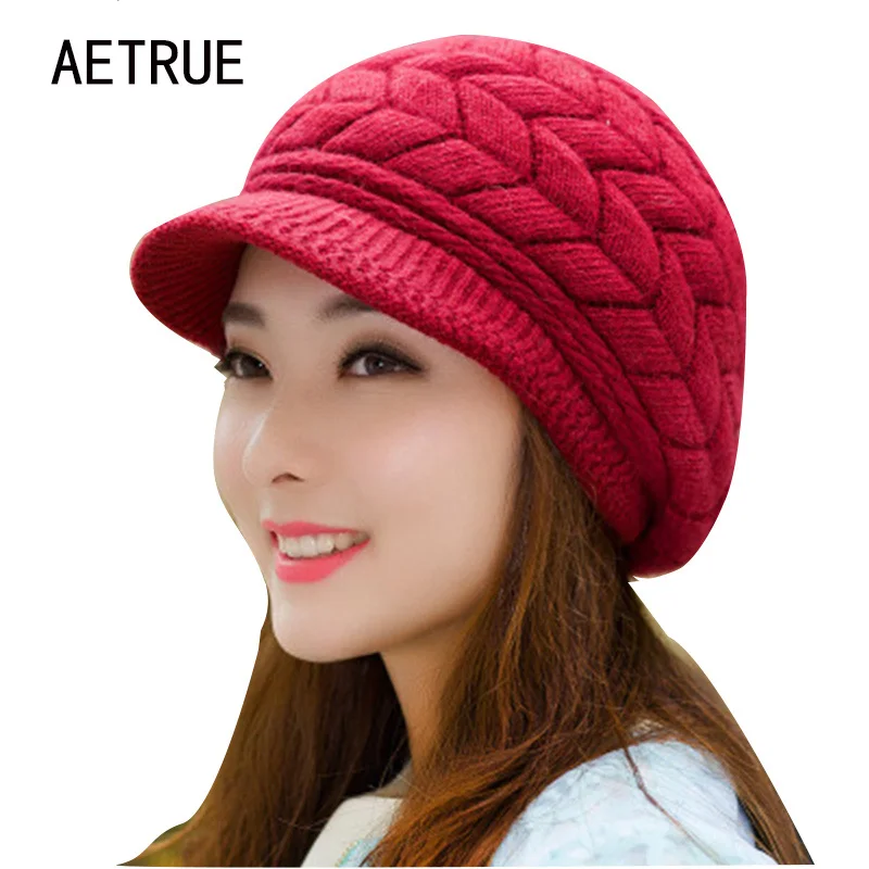 Winter Beanies Knit Women\'s Hat Winter Hats For Women Ladies Beanie Girls Skullies Caps Bonnet Femme Snapback Wool Warm Hat 2018