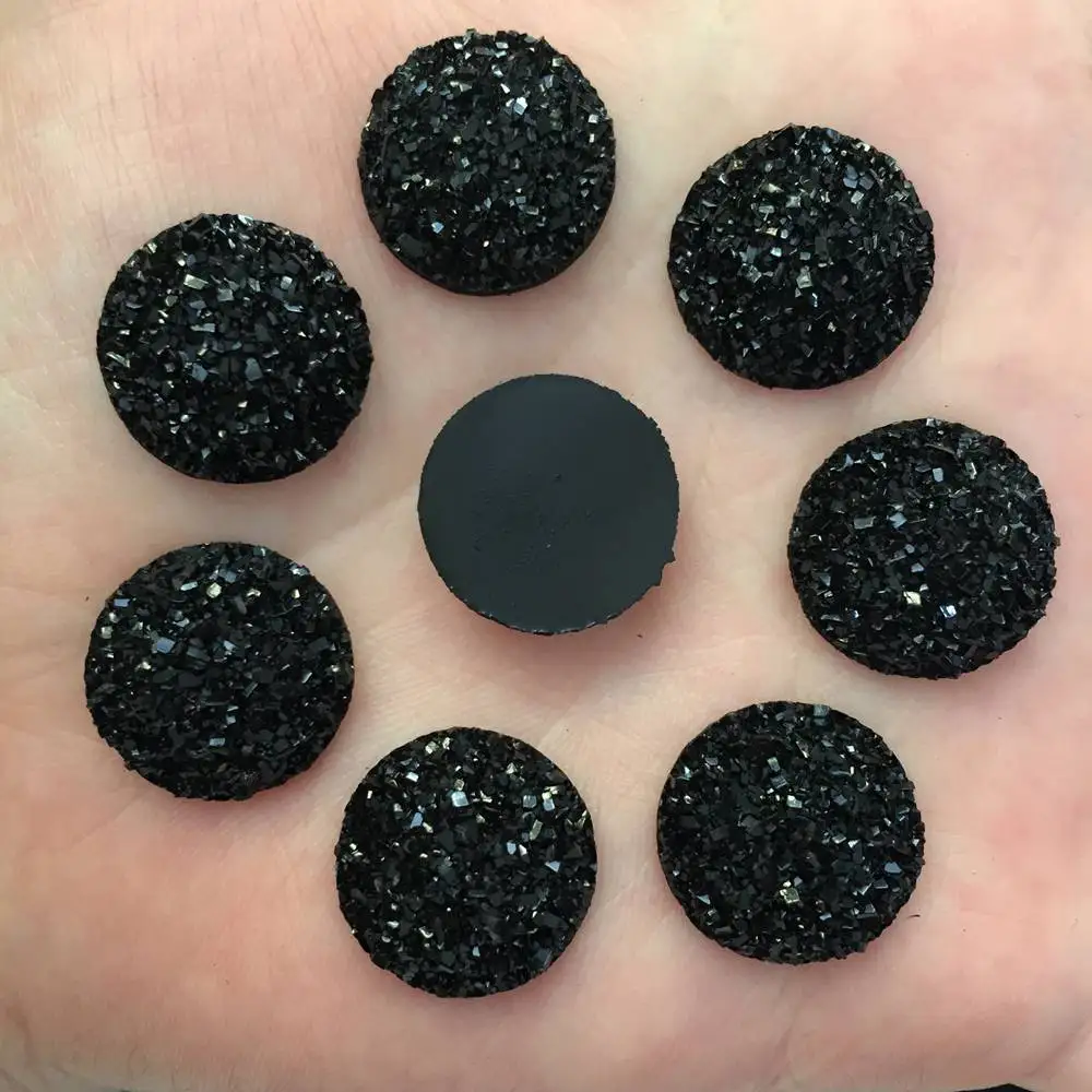 30pcs Resin 16mm Convex Ore Round Gem Flat Back Rhinestone Appliques DIY Wedding Ornament Craft F576