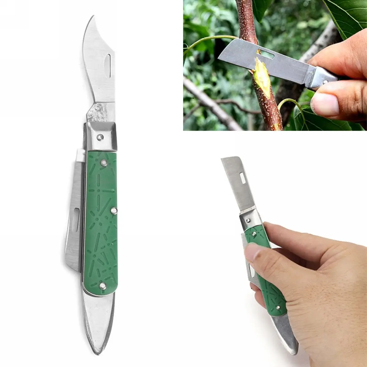 18.5cm Foldable Budding Grafting Tree Seedling Blade Garden Plant Bark Cutting Tool New