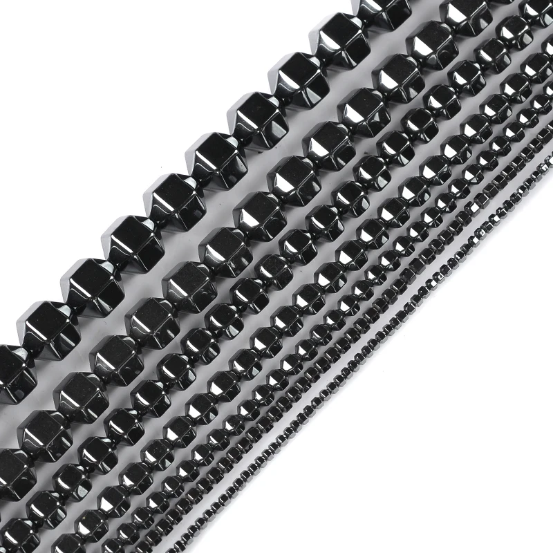 Natural Stone Faceted Round Shape Black Hematite Beads 2/3/4/6/7/10/12mm 202pcs Beads For Jewelry Making Diy Bracelet Necklace