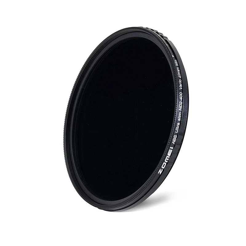 ZOMEI-Filtro de ND2-400 de densidad neutra para lente de cámara DSLR, Filtro ajustable Delgado ABS, sin patrón X en el medio de la imagen