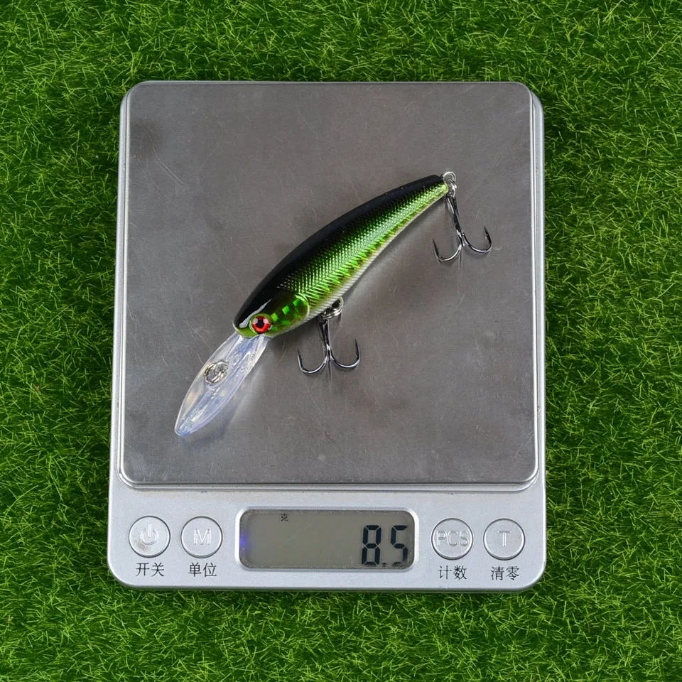 LINGYUE 9CM 8.5G Fishing Lure Hard Plastic Minnow Baits Floating Wobbler Diving 0-1.8M Crankbait 6# Hooks Trolling Pesca H054