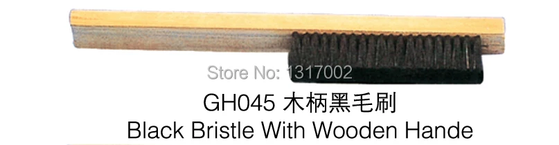 

4pcs Gh045 Black Bristle With Wooden Handle, Jewelry Cleaning Engraving Polishing Grinding Brush, Jewelry Tools