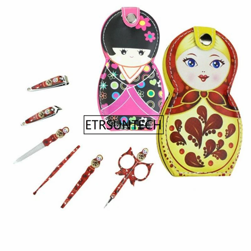 Japanese Doll Nail Care Clipper Manicure Pedicure stainless steel Material Scissor Nail File F1602