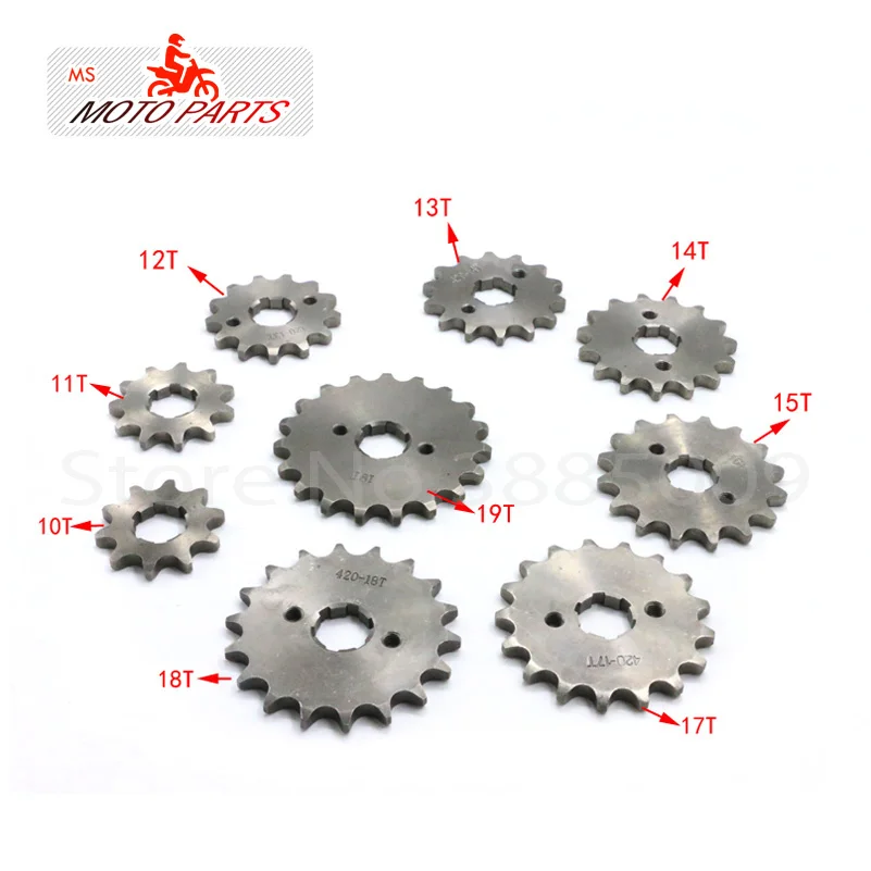 420 10T-19Tooth 20mm Front Engine Sprocket for Orion Taotao SSR SDG Dirt Pit Bike ATV Quad Motor Moped Buggy Scooter Motorcycle