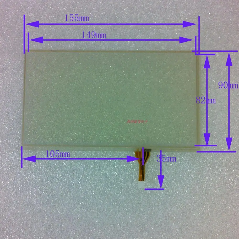 

6.5 inch resistive touch screen handwriting screen 155*90 song Cheong Road vehicle DVD navigation and other general screen
