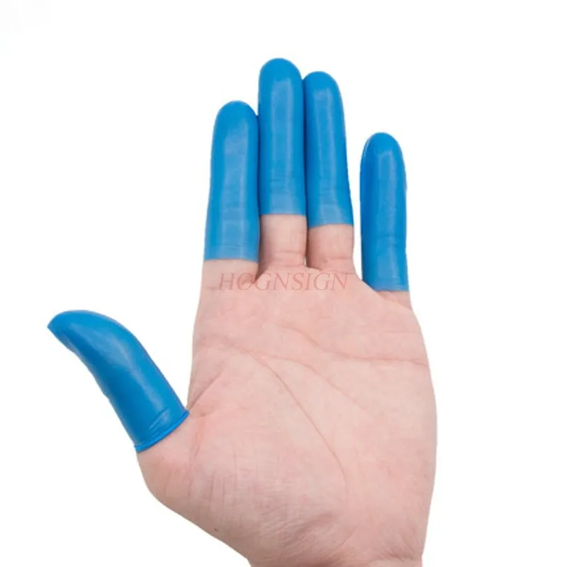 500pcs Disposable finger guard protective labor wear thick latex finger set rubber finger sleeve half half section mother finger