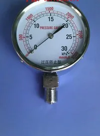 Gas gauge overpressure prevent type gauge film co-gauge YE75 10KPA micro-pressure gauge