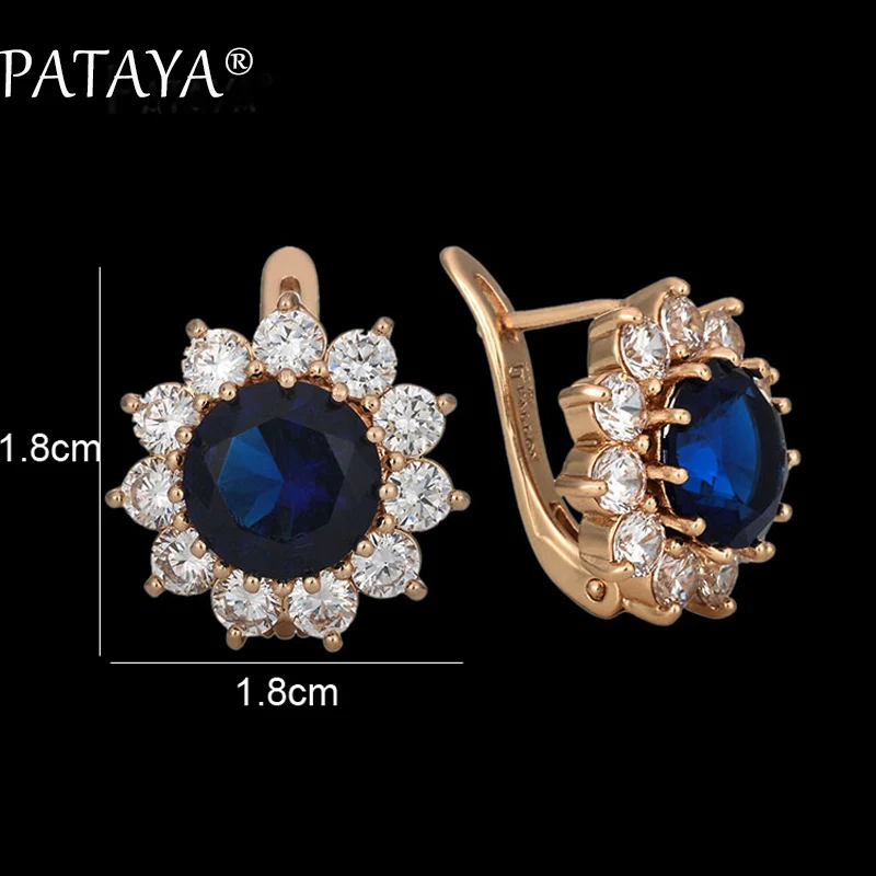 PATAYA Sunlight Big Drop Earrings 585 Rose Gold Color Natural Cubic Zircon Rose Gold Jewelry Accessories Vintage Drop Earrings