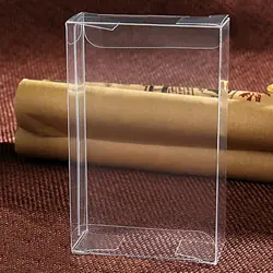 Caja de plástico transparente para regalo de joyería, almacenamiento de Pvc, exhibición de embalaje, para boda y Navidad, 3xwxh, 50 piezas