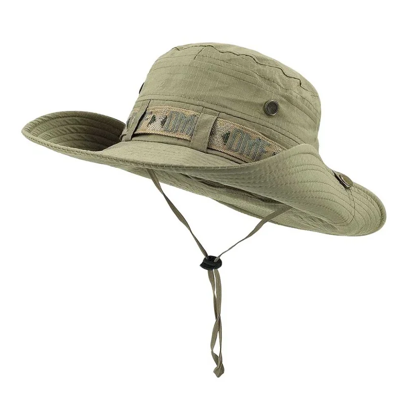 Men Outdoor Army Fishing Hats Sports Cap Hiking Bucket Sun Hat Polyester Fishing Caps